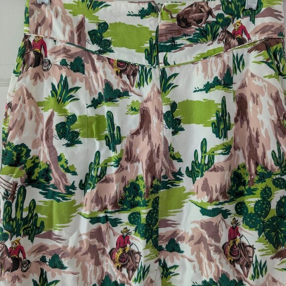 Emily and Fin Cowboy Western Cotton lined Pencil Skirt - ADORABLE - Picture 4 of 5